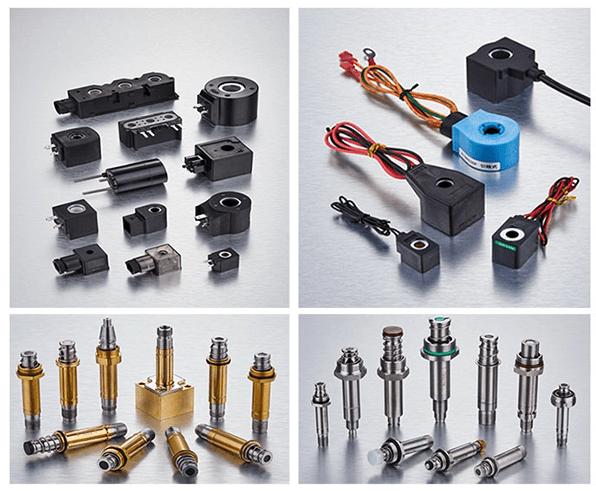 hydraulic solenoid valve solenoid coils and valve cores